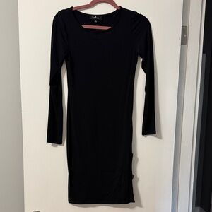 Lulu's Classic Black Long Sleeve Dress
